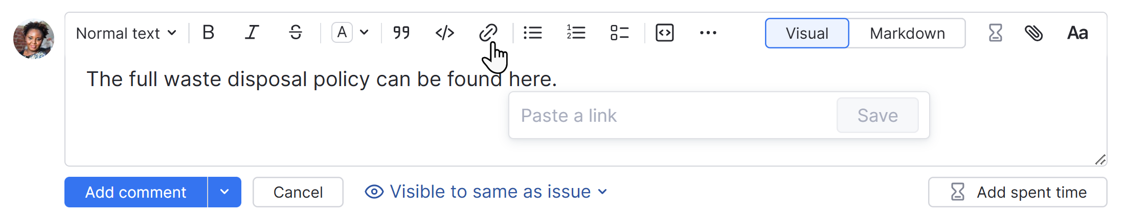 A link to an external website in the rich text editor. A link to an external website in the rich text editor.