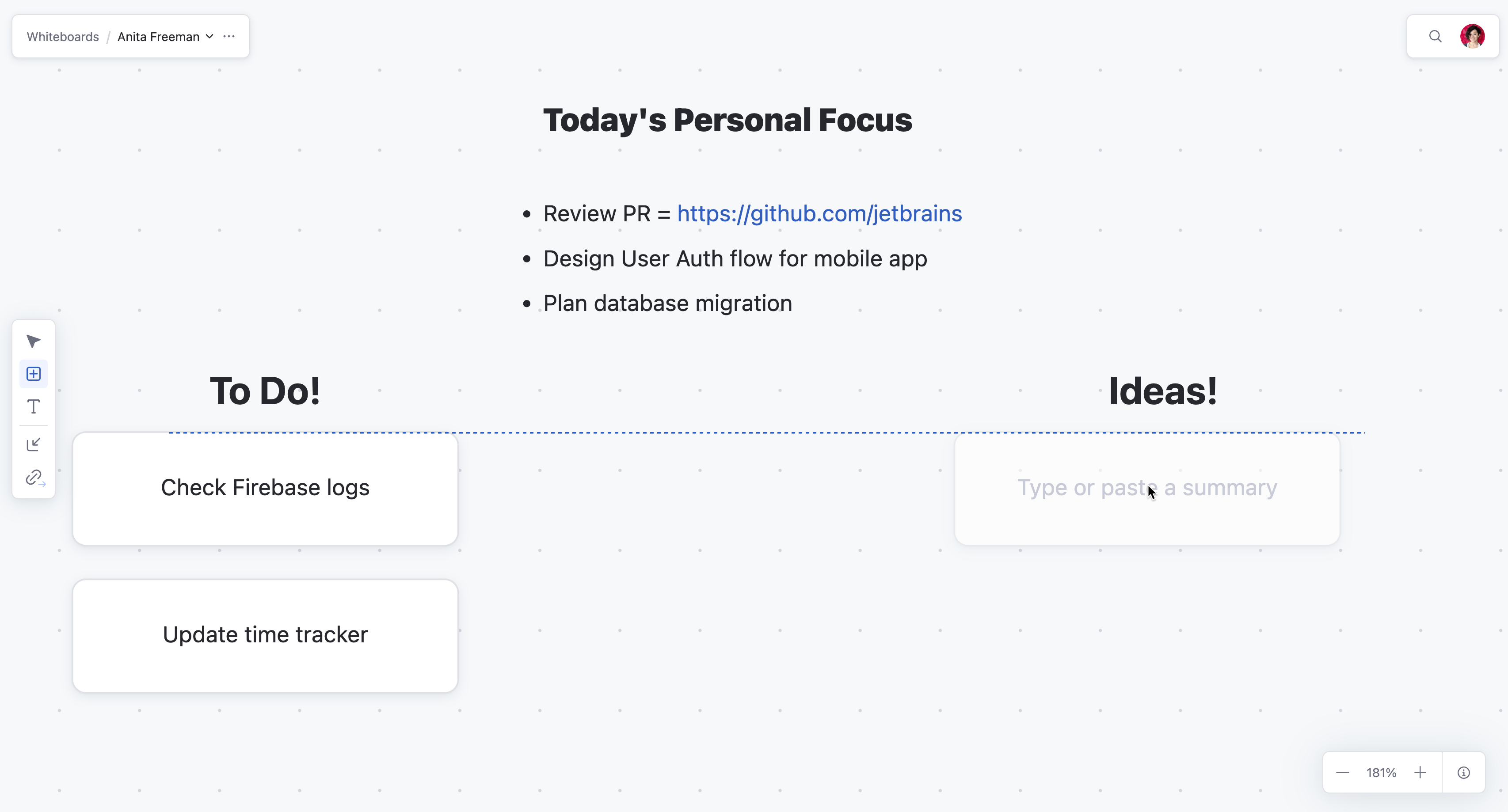 Create a new whiteboard Create a new whiteboard
