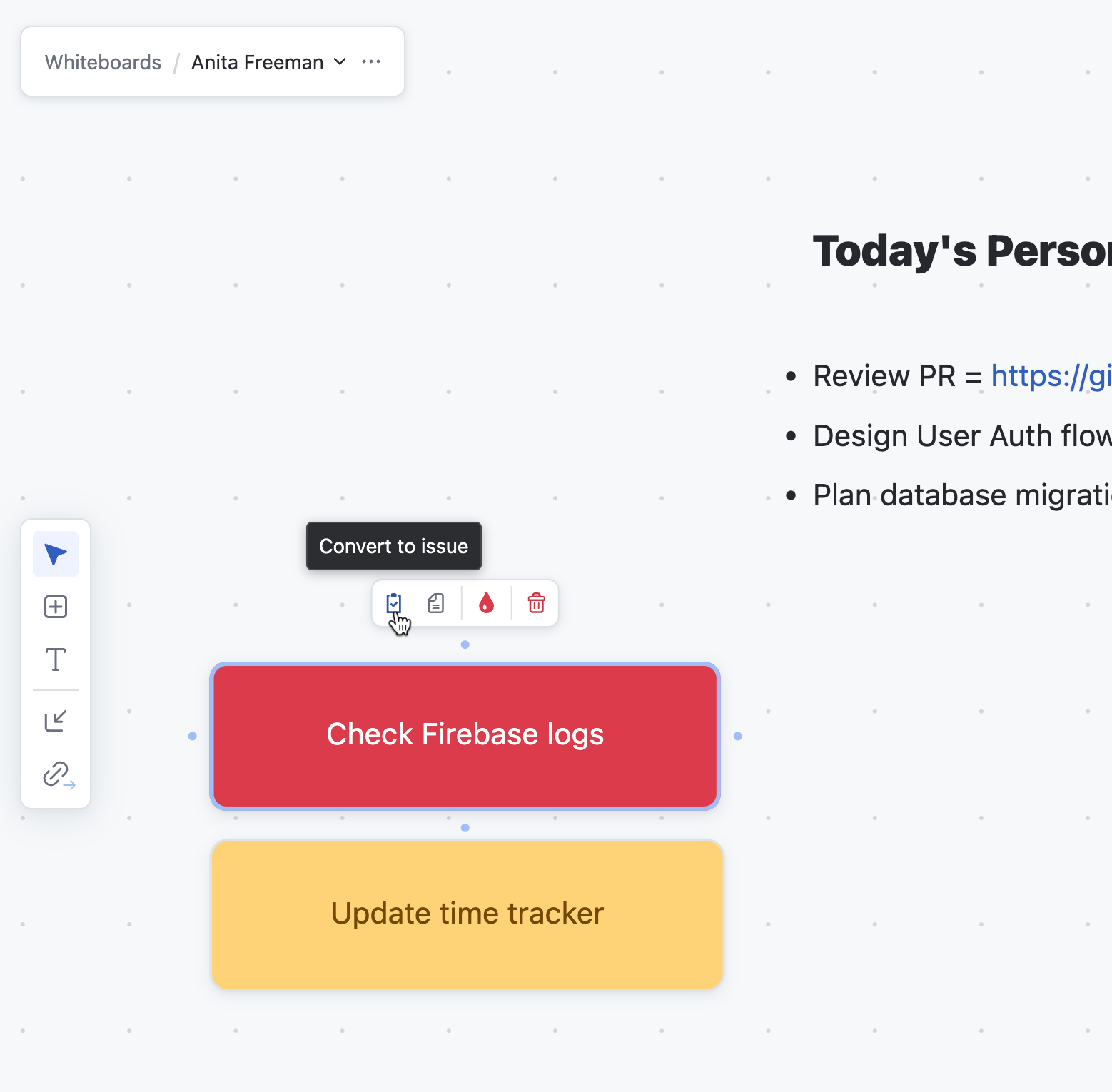 Convert cards to issues on a whiteboard Convert cards to issues on a whiteboard
