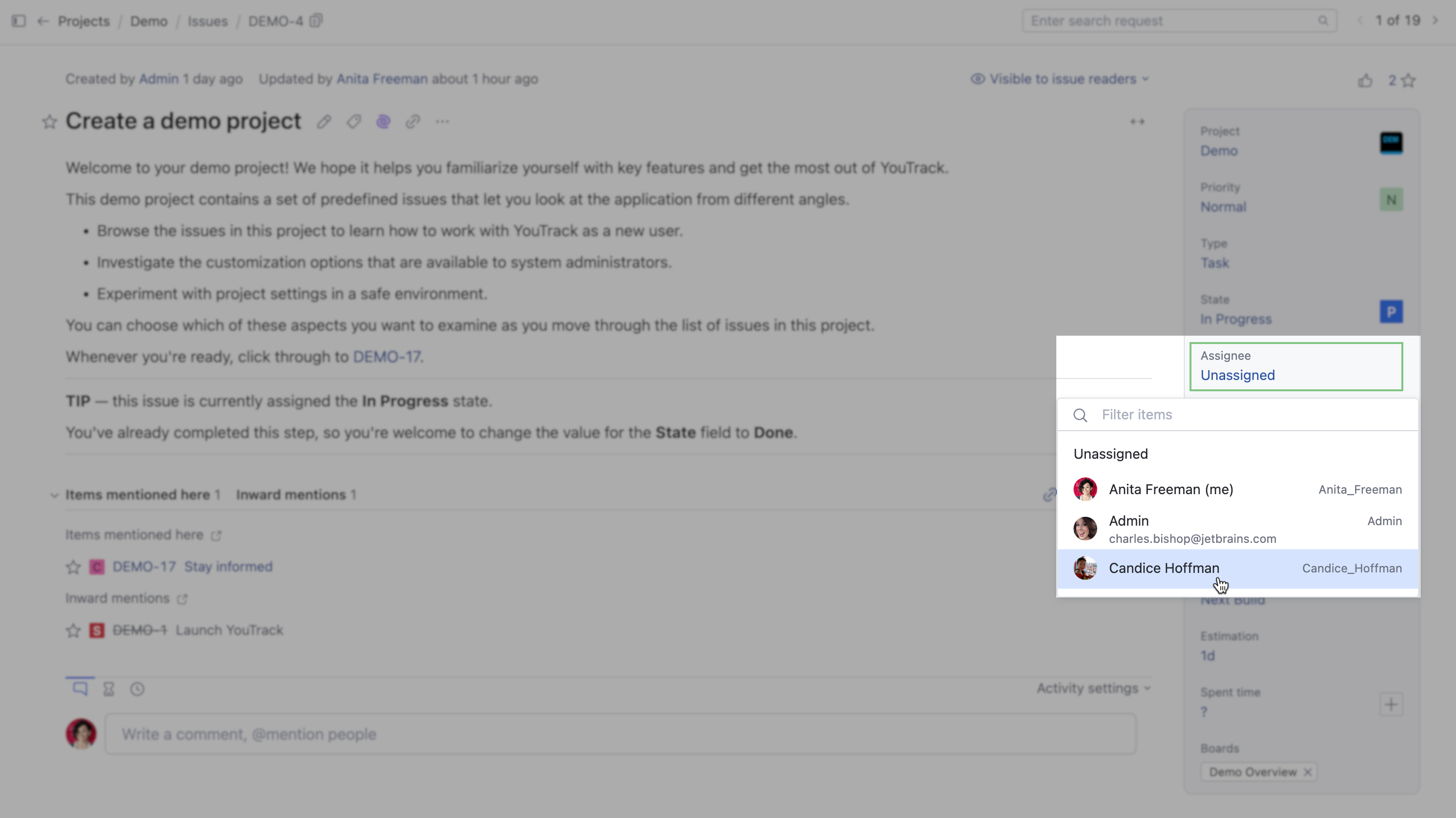 Project team add assignee Project team add assignee