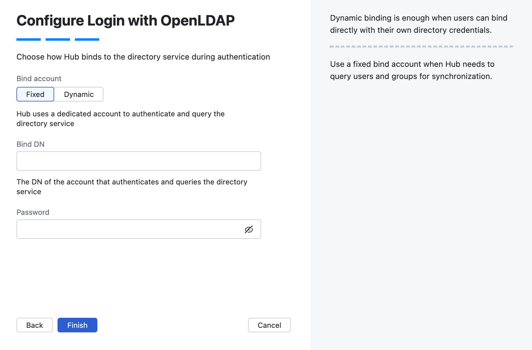 Wizard step for fixed LDAP binding. Wizard step for fixed LDAP binding.