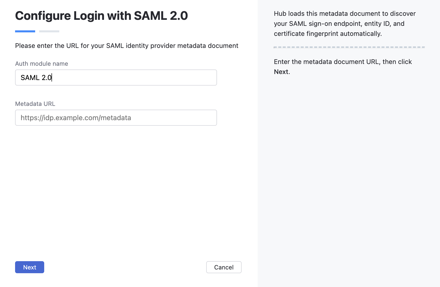 Configure Login with SAML 2.0